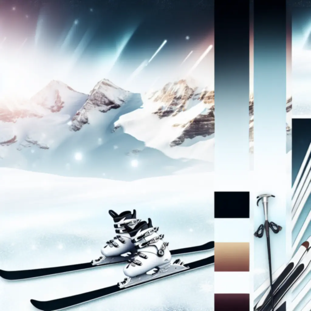 Dynamische alpine achtergrond met gear highlights voor filteren